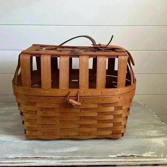 BICYCLE PET BASKET PETERBORO BASKET CO. 150 YEAR ANNIVERSARY RARE - Picture 2 of 10